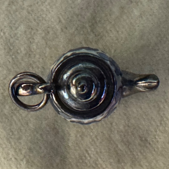 NIB James Avery Retired Sterling Silver Enamel Teapot Charm - Picture 3 of 4
